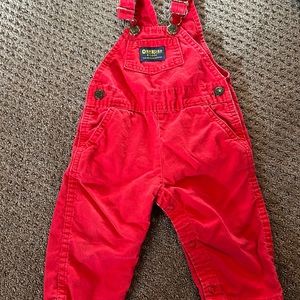 Oshkosh B Gosh red overalls, infant 12 months